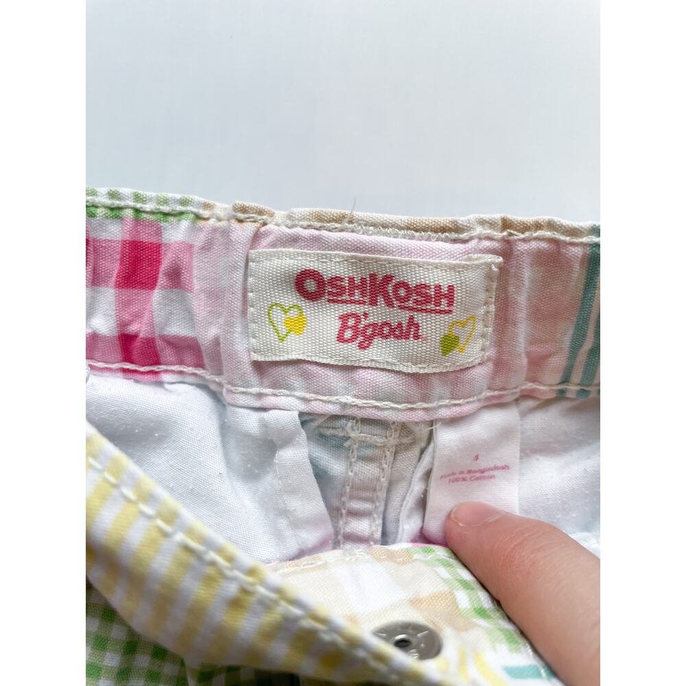 Toddler Girl's OshKosh Colorful Patchwork Cotton Shorts Size 4 - Picture 2 of 6